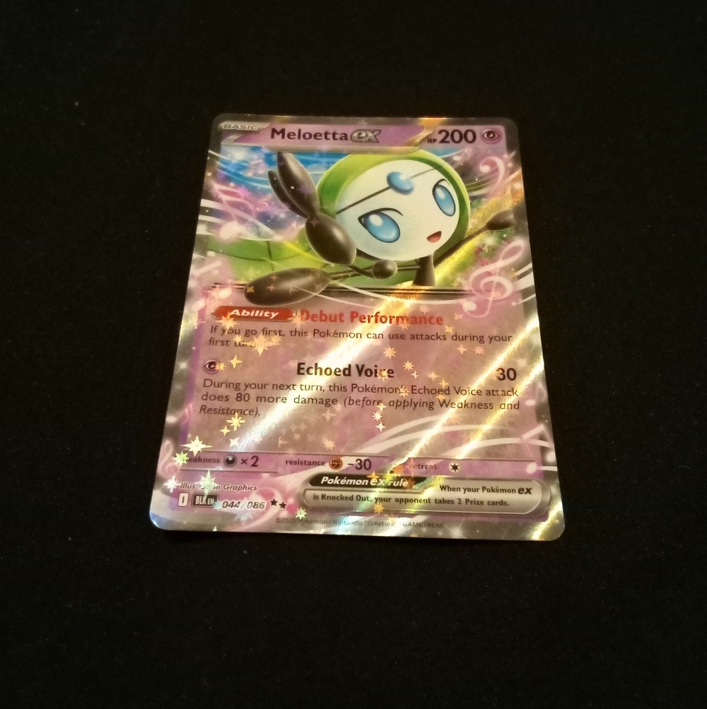 Pokemon Meloetta ex 044/086 Black Bolt Double Rare Holo
